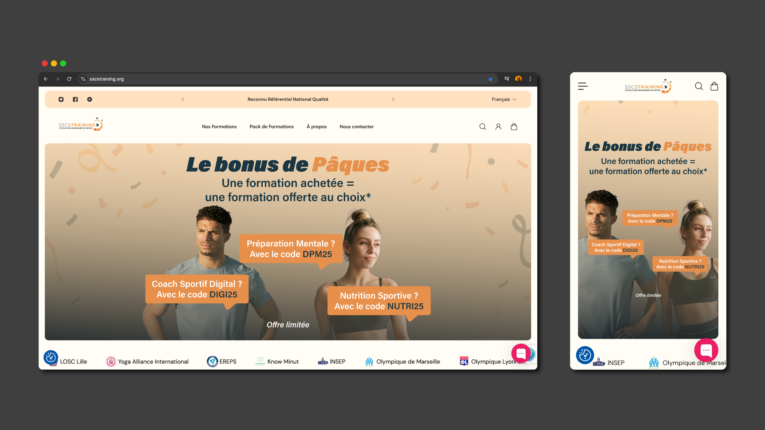 Publicités SSCS Training